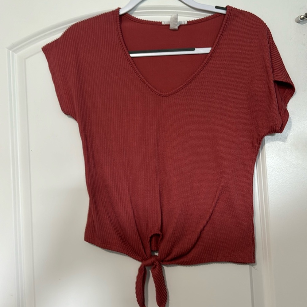 Burnt red blouse, size small